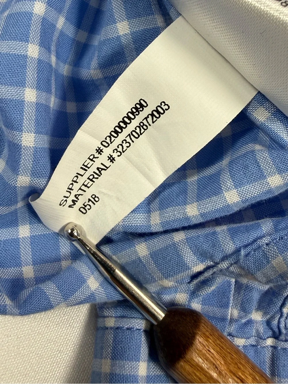 RALPH LAUREN Boys Blue Check‎ Button Down Shirt M 10-12 Preppy Classic Coastal